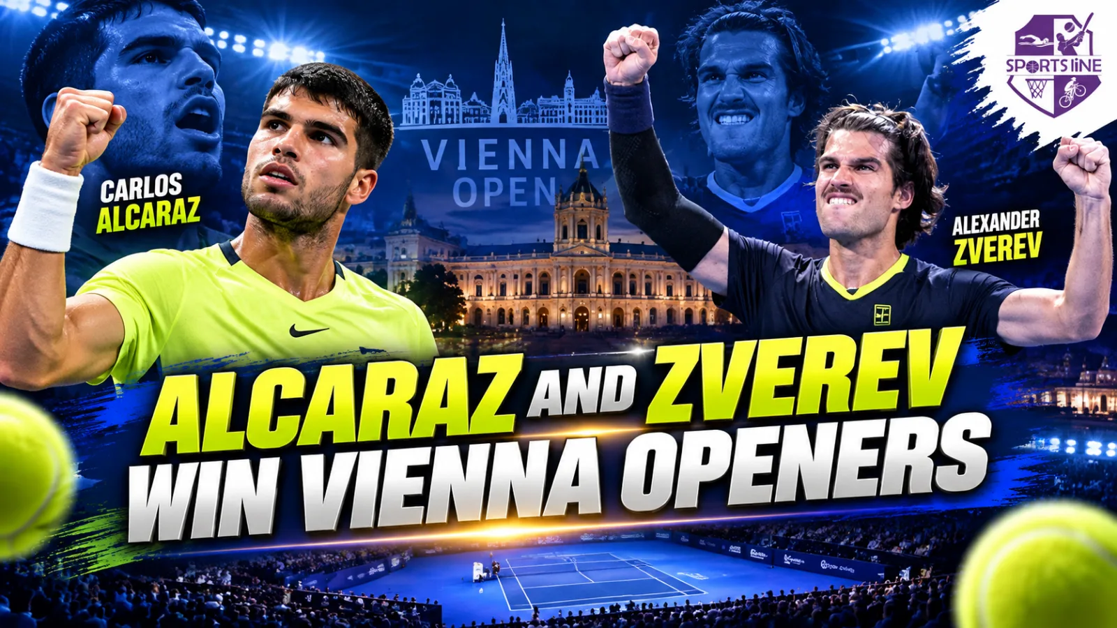 Carlos Alcaraz and Alexander Zverev began their Vienna Open campaigns with opening-round victories.