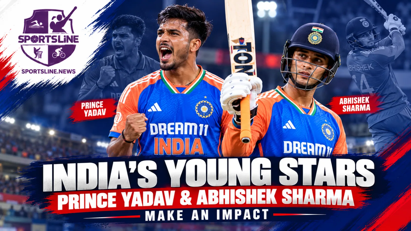 Prince Yadav used Abhishek Sharma’s bat during his unbeaten 13-run cameo against the West Indies in Indore.