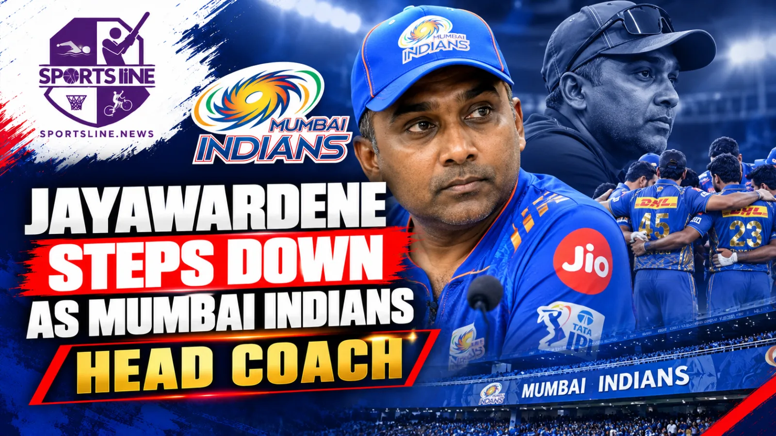 ESPNcricinfo reports that Mahela Jayawardene has stepped down as Mumbai Indians head coach. The decision marks a coaching change at the five-time IPL champions; the franchise’s official confirmation and details about a successor should be checked bef