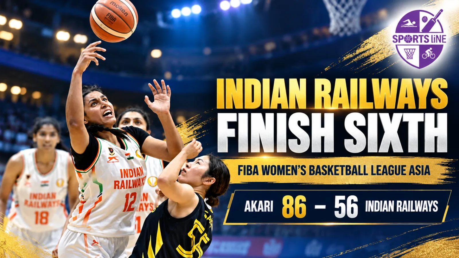 Indian Railways completed their first FIBA Women’s Basketball League Asia campaign in Bengaluru, finishing sixth after a loss to Akari Sparks.