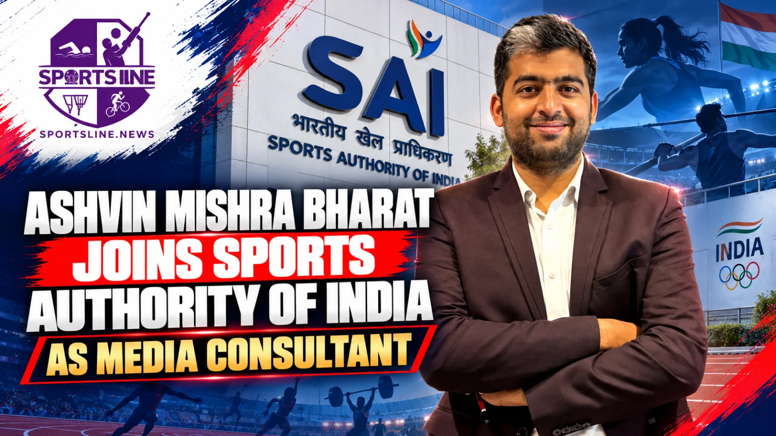 Sports journalist Ashvin Mishra Bharat has joined the Sports Authority of India’s Gandhinagar regional centre as a JSA Media Consultant, according to reports published in Indian media trade outlets in October 2026.