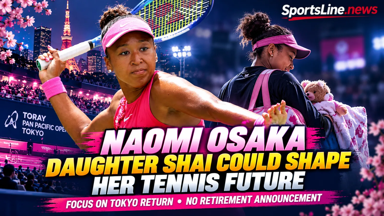 Naomi Osaka, the four-time Grand Slam champion, speaking about motherhood and her future in tennis ahead of the Pan Pacific Open in Tokyo.