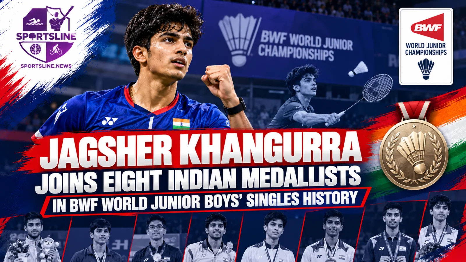 Jagsher Singh Khangurra won bronze in boys’ singles at the 2026 BWF World Junior Championships in Cairo.