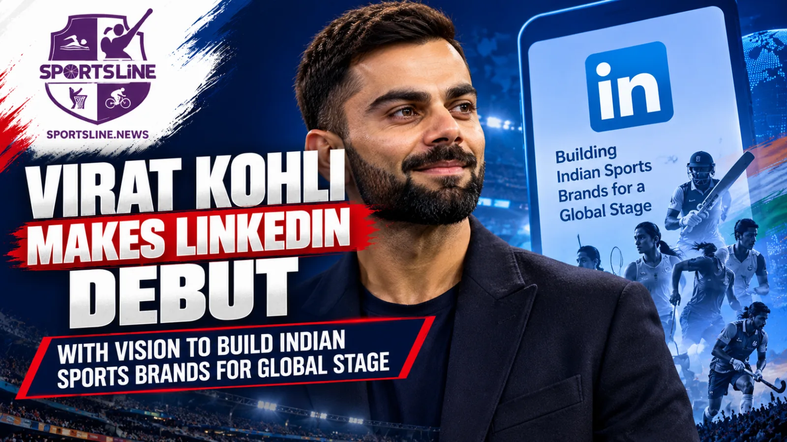 Virat Kohli has outlined his wider sports-business ambitions in his first LinkedIn post. Photo credit: Verify in admin.