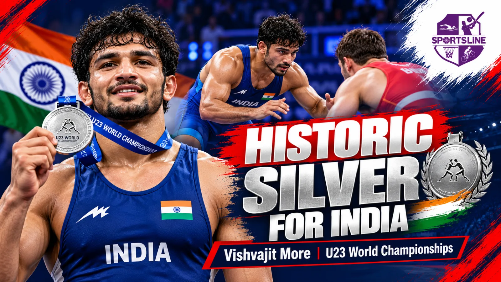 Vishvajit More won silver in the men’s 55kg Greco-Roman category at the 2026 U23 World Wrestling Championships in Las Vegas.