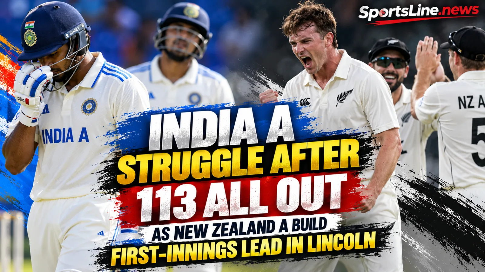 India A faced a tough opening innings against New Zealand A at Bert Sutcliffe Oval in Lincoln.
