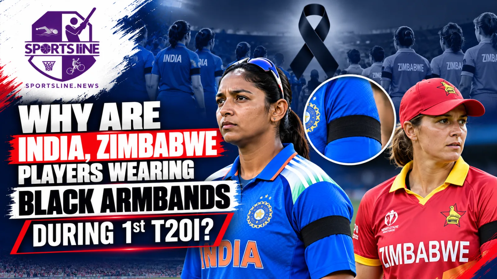 India and Zimbabwe’s women cricketers wore black armbands during the first T20I in Raipur on October 16, 2026, to honour former Zimbabwe cricketer and international umpire Sarah Dambanevana, who died aged 36