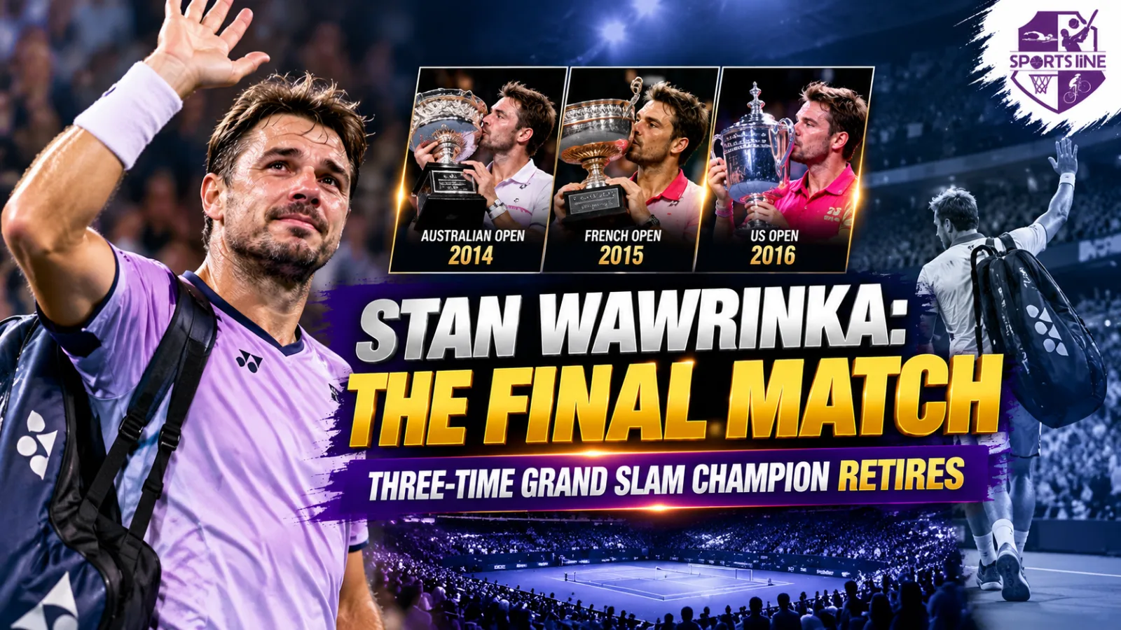 Stan Wawrinka during his final season on the professional tennis tour.