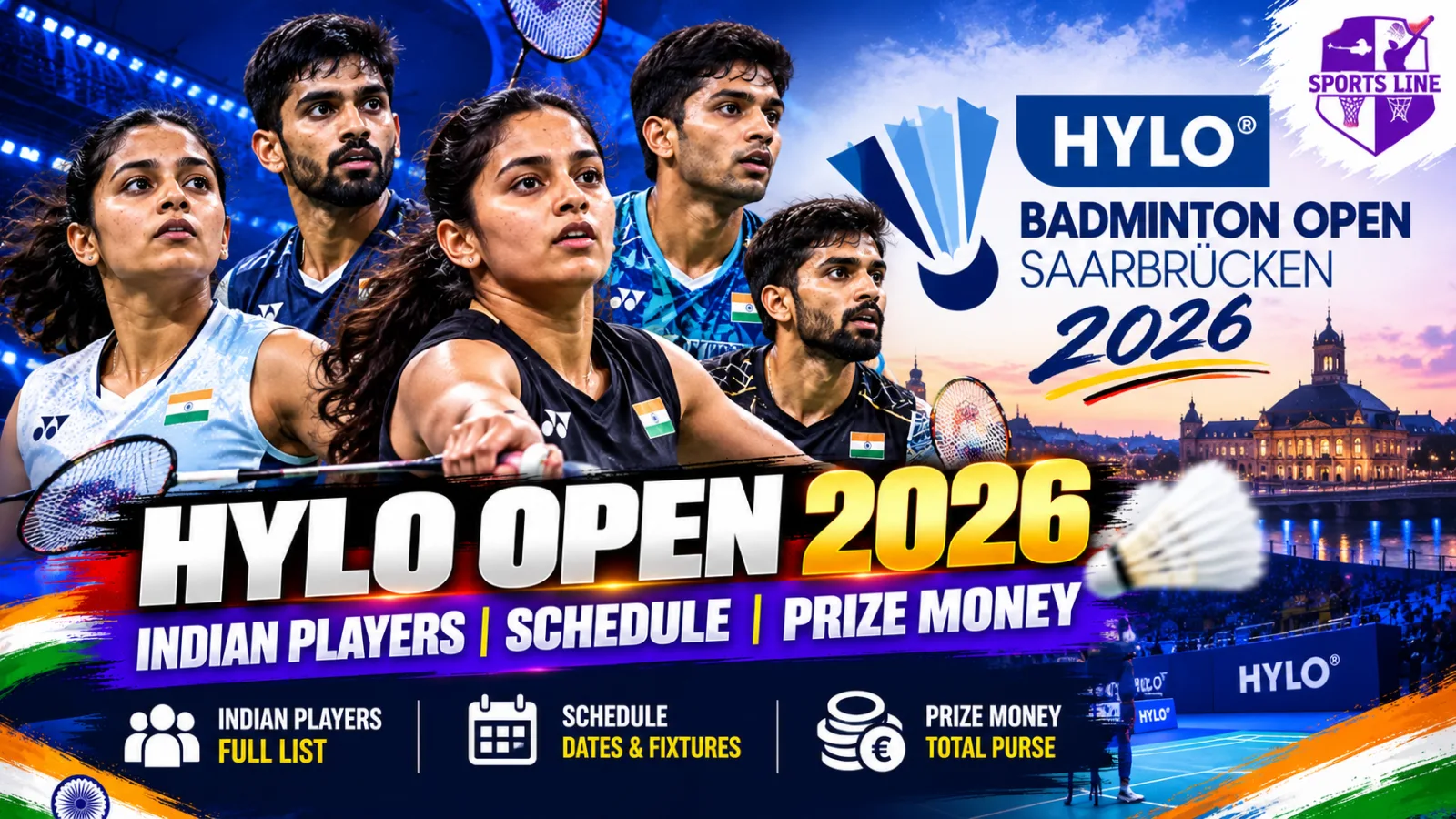 Indian shuttlers prepare for the Hylo Open 2026 BWF World Tour Super 500 tournament in Saarbrücken, Germany.