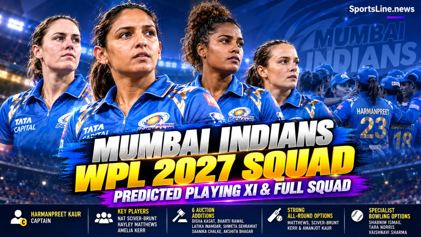 Mumbai Indians squad preview for the 2027 Women’s Premier League season.