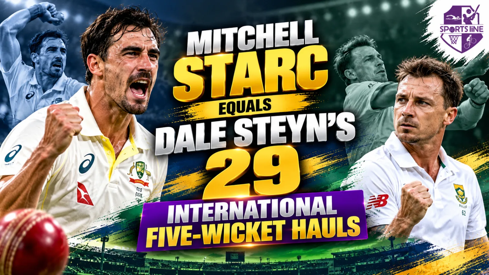 Mitchell Starc celebrates a wicket during the third Test between South Africa and Australia at Newlands.