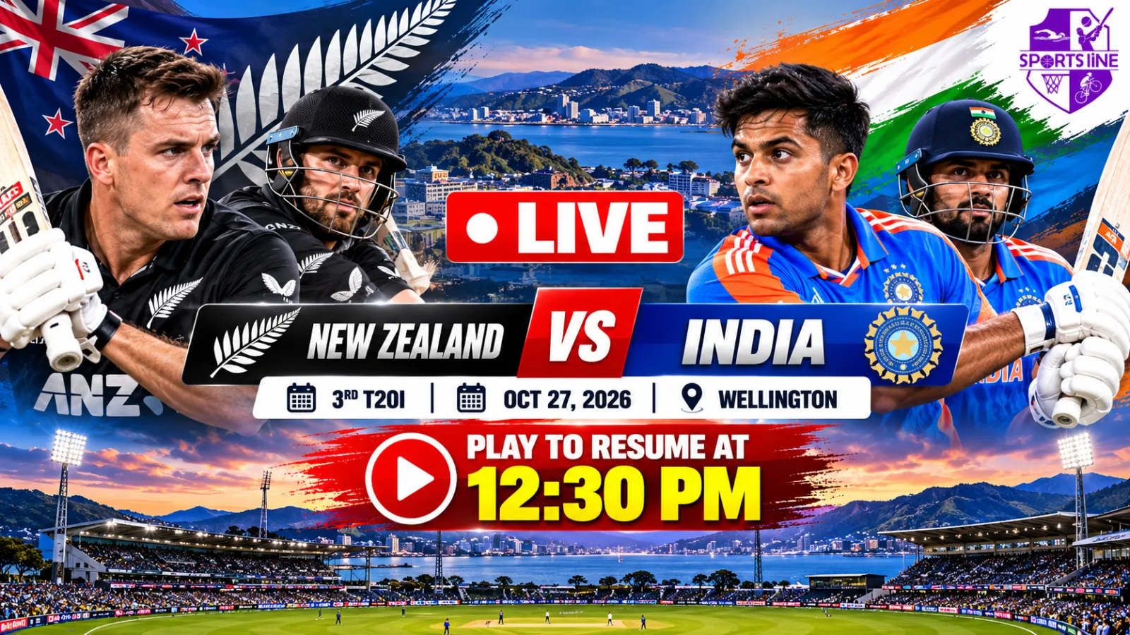 India and New Zealand prepare for the third T20I in Wellington, with India leading the five-match series 2-0.