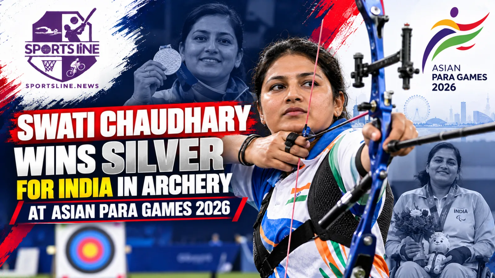 Indian para archer Swati Chaudhary at the Aichi-Nagoya 2026 Asian Para Games.