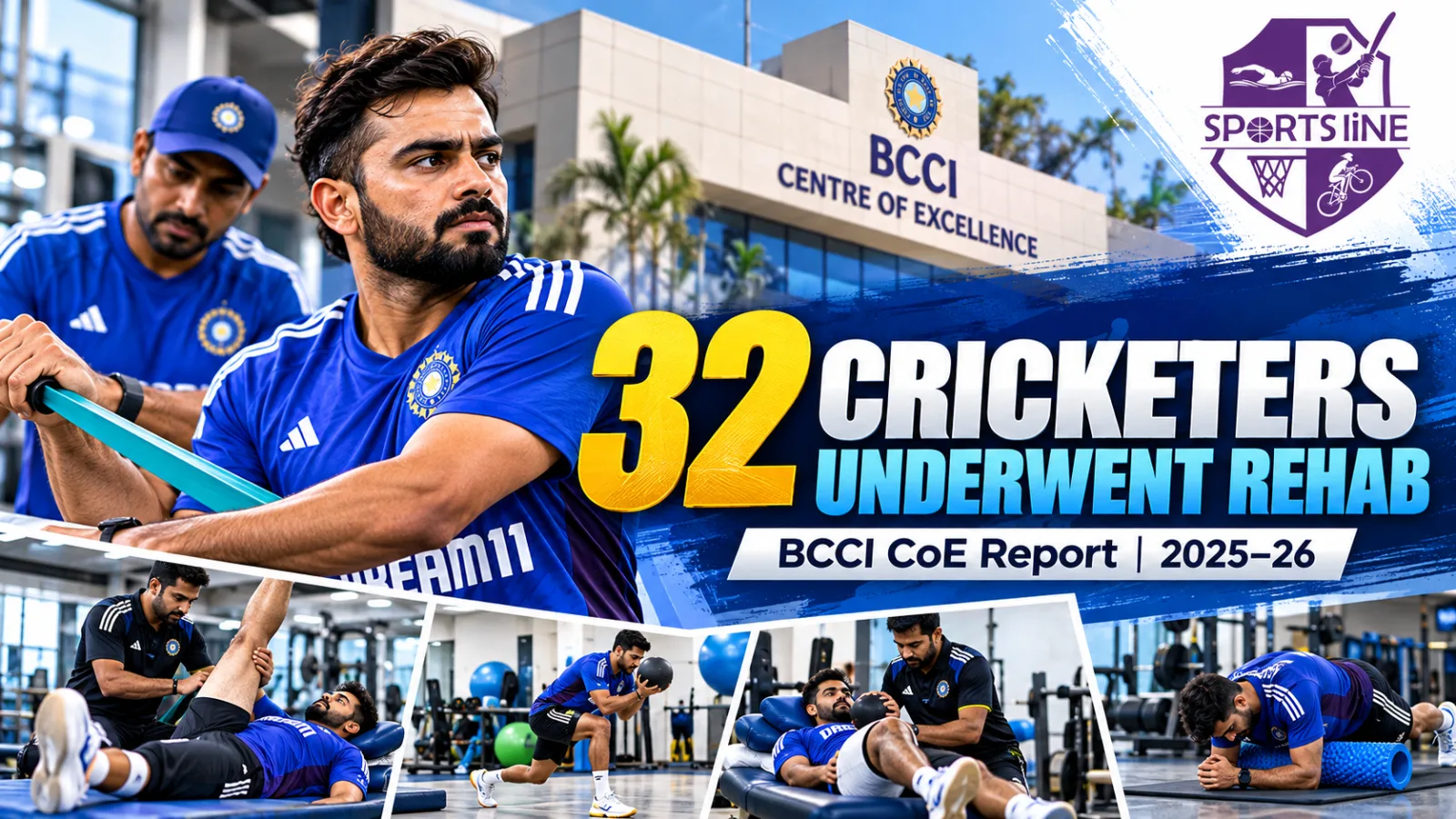 Indian cricket training and fitness facilities illustrating BCCI Centre of Excellence rehabilitation reporting.