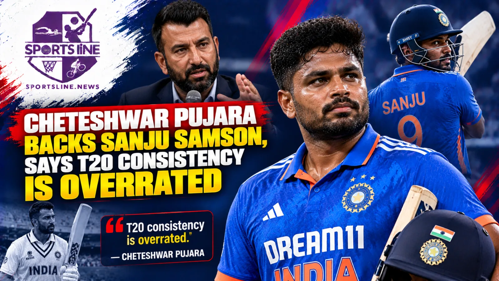 Sanju Samson has faced scrutiny over recent T20 form as debate grows around India’s top order.
