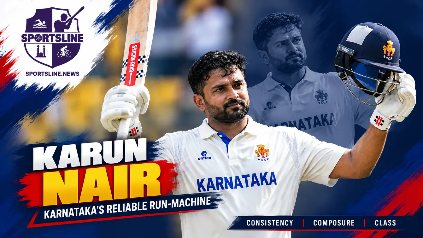 Karun Nair’s unbeaten 81 steadies Karnataka against Andhra in the Ranji Trophy.