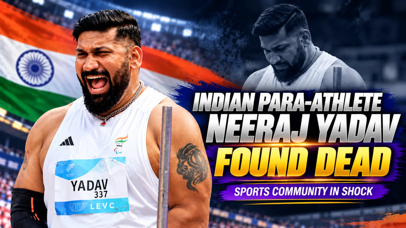 Neeraj Yadav won three Asian Para Games gold medals in para-athletics.