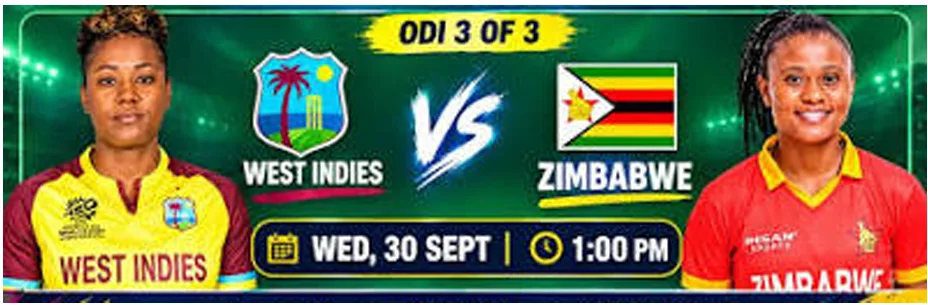 Zimbabwe  women's vs  West Indies women's