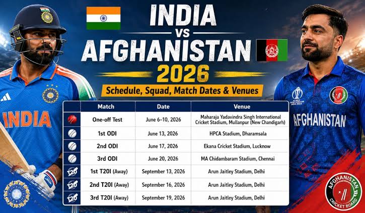 Afghanistan vs India in India 2026